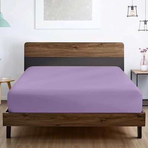 FreshCulture California King Fitted Sheet Only - Hotel Quality Fitted Sheet - Ultra Soft & Breathable - Brushed Microfiber - Deep Pocket - Cooling Fitted Sheets for Cal King Size Bed (Lavender) - Image 5