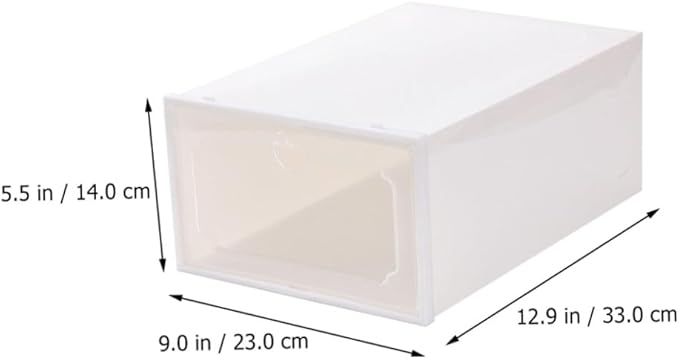 ULTECHNOVO 6Pcs Transparent Creative Shoes Box Drawer Type Storage Container Clamshell Design for Convenient Use Plastic Neat Organization for Home and Closet
