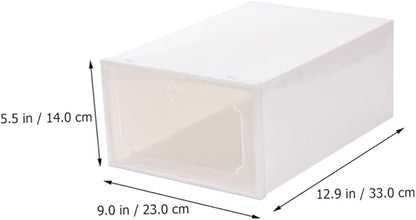 ULTECHNOVO 6Pcs Transparent Creative Shoes Box Drawer Type Storage Container Clamshell Design for Convenient Use Plastic Neat Organization for Home and Closet