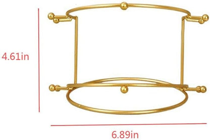 Metal Crown Display Stand Crown Holder, Crown Necklace 2-tier Stand Rack, Tiara Headband Rack, Crown Storage Organizer Jewelry Holder for Women