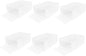Outanaya 6pcs Stackable Shoe Storage Boxes Plastic Shoe Containers for Organized Closets Entryways and Bedrooms White