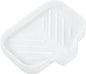 MicoYang Silicone Bathroom Soap Dishes with Drain Spout-Bathroom and Kitchen Sink Organizer,Sponge Holder,Dish Soap Tray,Perfect for Dispenser,Scrubber,Bottle,Cup on Sink or Counter-White 4.9"×3.2"