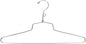 NAHANCO Metal Shirt Hangers - 16" Chrome-Plated, Loop Hook (Pack of 100)