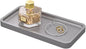 Weenson Small Bathroom Vanity Tray for Countertop Makeup Perfume Jewelry Decor Candle Keys, Bamboo Kitchen Tray for Soap Dispenser Spice, Small Catchall Tray Toilet Tank 7.9"L x 4"W x 0.79"H Silver