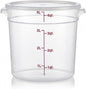 4 Quart Translucent Food Storage Container with Lid, BPA-Free Round Plastic Bucket for Dough Proofing, Brining & Pantry Organization