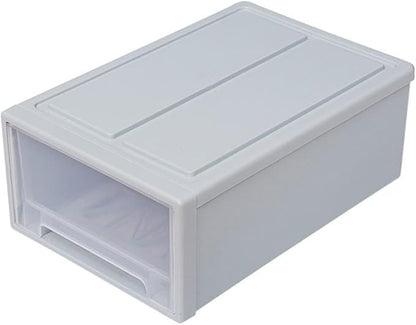 Luxshiny Transparent Stackable Plastic Drawer Storage Box Lightweight Clothes Organizer and Shoe Holder for Bedroom and Living Space-saving Household Container with Large Capacity for Daily