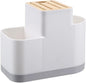 Cutlery Drainer with Knife Slot Utensil Drying Rack Kitchen Storage Silverware Organizer
