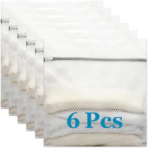 6 Pack XX-Large Mesh Laundry Bags for Delicates, 24 x 24 Inches by KISYONGUS