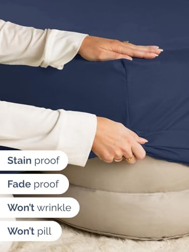 CGK Extra Deep King Single Fitted Sheet Only - Navy Blue - Image 4