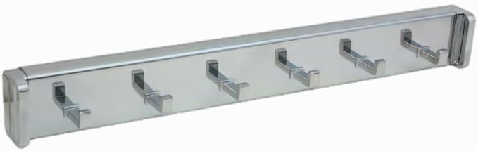 Design-R Pull-Out Belt Rack for Belts, Ties and Scarves, Accessories Storage Hanger with Mounting Hardware (Chrome)