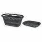 Laundry 360 Collapsible Laundry Basket 40L | Portable | Space Saver Storage | Hold 2 Loads | Store Under the Bed or Closet | Good for Kids | Dorm | Bedroom | Large | Grey/Black