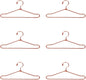RCFINE 20Pcs Mini Hangers Metal Doll Clothes Holders Wire Rack Stand Doll Clothes Rack for Doll Clothes Gown Dress Outfit Doll Clothes Accessories (Rose Gold,10cm)