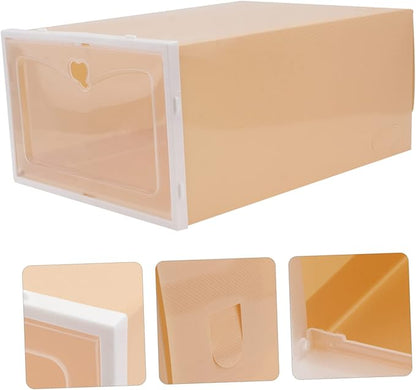 Cabilock Shoe Box for Men 2 Pack Storage Containers Thick Plastic Waterproof Easy to View Access