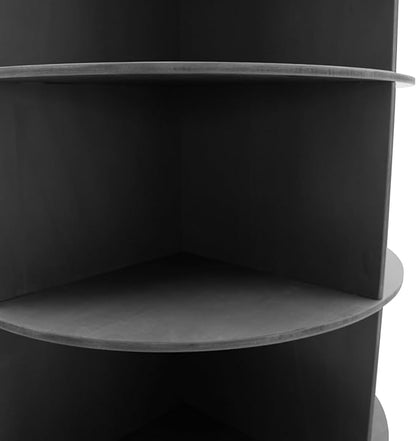 360° Rotating Shoe Rack Tower - Spinning Shoe Organizer for Entryway, Free Standing Lazy Susan Shoe Rack (7 Tiers 23.62 * 23.62 * 64.96in Black)