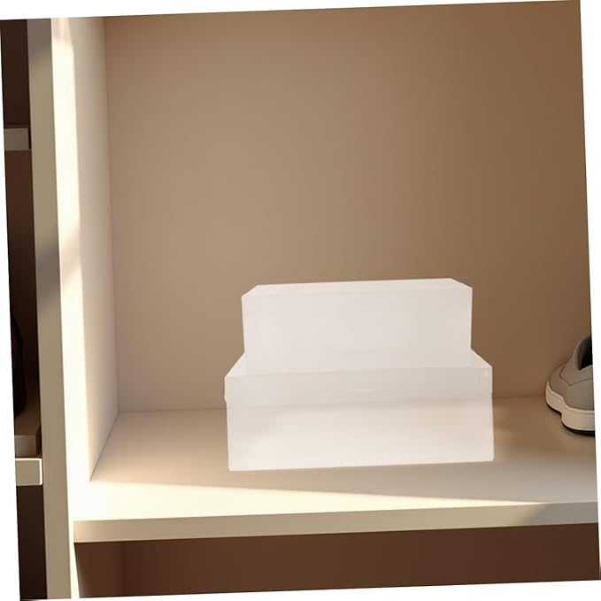 TOYANDONA 6PCS Transparent Shoe Boxes Plastic Stackable Storage Containers for Home and Shop Organization