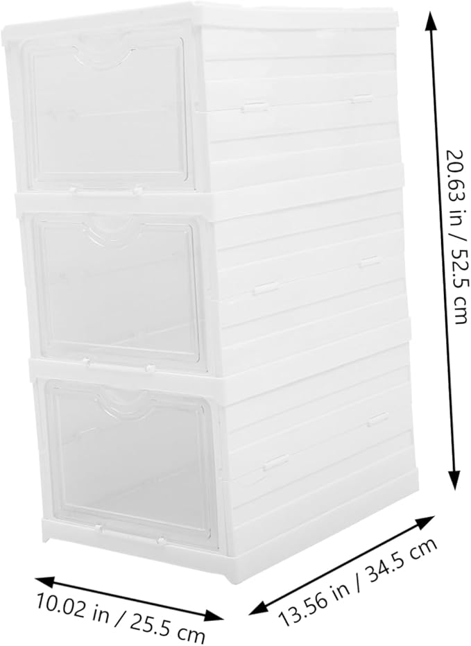 Garneck Shoe Storage Boxes Sneaker Boxes Stackable Storage Organizer Shoe Box Lid Pp Material Space-saving Easy to Find Clean Storage