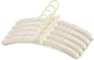 5Pcs 17 Inch Black Satin Padded Hangers for Women Clothing, Anti Slip Cushioned Hangers for Sweaters, Wedding Bridesmaid (5, Beige)