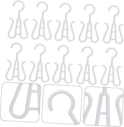 IMIKEYA 10Pcs Plastic Shoes Drying Hook Double Hook Design for Slippers Boots and Towels and Strong Shoe Hangers for Easy Organization and Space Saving
