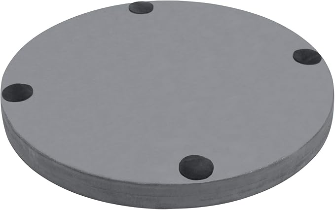 MyGift 16 Inch Round Gray Concrete Decorative Tray for Bathroom Vanity Counter, Living Room Coffee Table or Ottoman, Kitchen Countertop Decor, Candle Holder