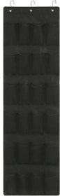 Shoe Organizer Door Hanger 24 Mesh Pocket over the Door Shoe Organizer Space Saving Hanging Storage Holder with Hooks 64x19 Inch Black