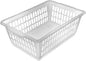 YBM HOME Plastic Perforated Storage Basket Bin Office Drawer, Shelf Desktop Countertop Tray Organizer 32-1188 (1, Clear)