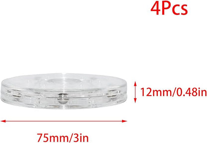 4PCS 3 inch Clear Small Lazy Susan Turntable Mini Lazy Susan Acrylic Ball Bearing Rotating Tray for Spice Rack Table Cake Kitchen Pantry