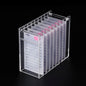 8 Layers Acrylic Eyelash Storage Organizer, Grafting False Eyelashes Display with 8 Pallets, Dustproof Cosmetic Beauty Extension Supplies (Marble White)