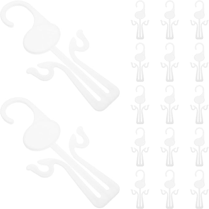 Alipis 20pcs Hanging Shoe Organizer Hooks Multi-Functional Plastic Display Hanger for Home and Retail Use for Sandals and Slippers Space-Saving Design