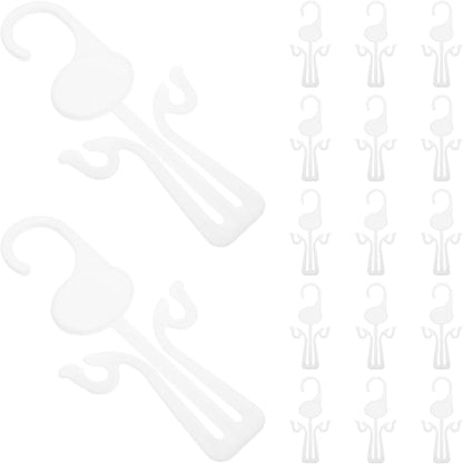 Alipis 20pcs Hanging Shoe Organizer Hooks Multi-Functional Plastic Display Hanger for Home and Retail Use for Sandals and Slippers Space-Saving Design