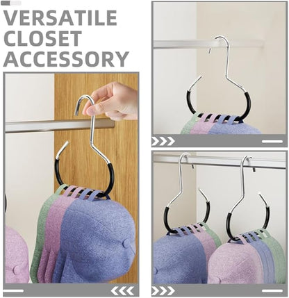 BESTOYARD 10-Pack Scarf Ring Hangers Non-Slip Metal Closet Organizer for Ties Scarves Belts and Tank Tops with Protective Coating 5.90X5.51 Inches
