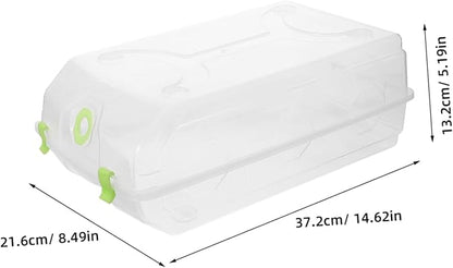 Shoe Storage Box 22x13x37cm Stackable Plastic Shoe Organizer Lid for Sneakers and Boots for Closet and Home Use