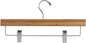 SSWBasics 14" Bamboo Wood Pants Hangers - Case of 50 - Sturdy Wooden Pant Hangers for Home and Retail Use