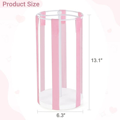Dahey Bow Holder for Girls Hair Bows, Modern Hair Bow Organizer 360° Rotation Hair Accessories Organizer Storage Stand Display for Girls, Pink