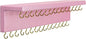 SANY DAYO HOME Pink Necklace Holder Jewelry Organizer with 30 Hooks, 15 x 3 x 4 inches Wall Mount Rustic Pine Wood Shelf for Necklace, Hair Bow Storage
