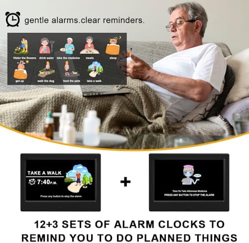 2026 Digital Clock Plug-in (No Battery), Power Outage Memory, DST Display Time, Date, Month, and Year Large-Font Clock for the Elderly, 7in Black - Image 4