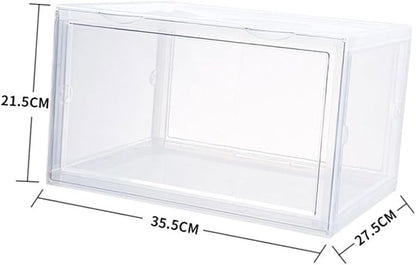 Shoes Storage Box Portable Sturdy Organizer for Home Use Magnetic Door Connection for Sneakers and Accessories Dust Shoe Case Efficient Closet