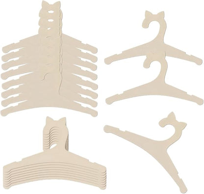 20 Pack Wooden Kids Hangers 9Inch Childrens Clothes Hangers Cute Non Slip Wood Baby Toddler Hangers DIY Wooden Baby Hangers for Closet, for Baby Toddler Kids Clothes & Pants (Cat Ear)