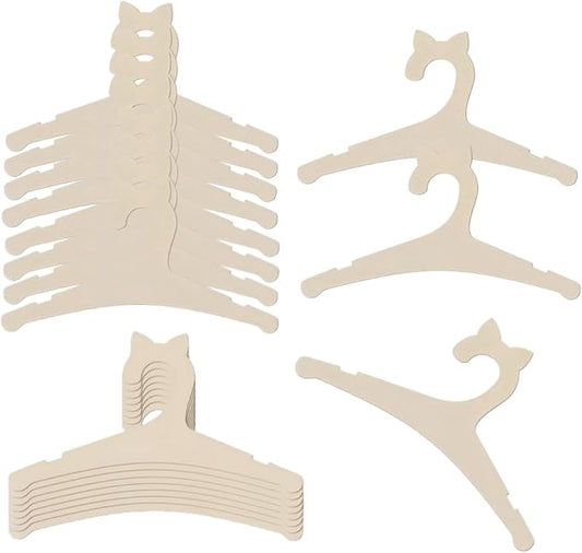 20 Pack Wooden Kids Hangers 9Inch Childrens Clothes Hangers Cute Non Slip Wood Baby Toddler Hangers DIY Wooden Baby Hangers for Closet, for Baby Toddler Kids Clothes & Pants (Cat Ear)