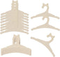 20 Pack Wooden Kids Hangers 9Inch Childrens Clothes Hangers Cute Non Slip Wood Baby Toddler Hangers DIY Wooden Baby Hangers for Closet, for Baby Toddler Kids Clothes & Pants (Cat Ear)