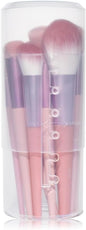 Retractable Travel Makeup Brush Holder, Clear Plastic Brush Cup with Lid, Portable Brushes Organizer for Makeup Artists | Vanity, Multi-Purpose Pen Pencil Container & Straw Holder, 2pcs