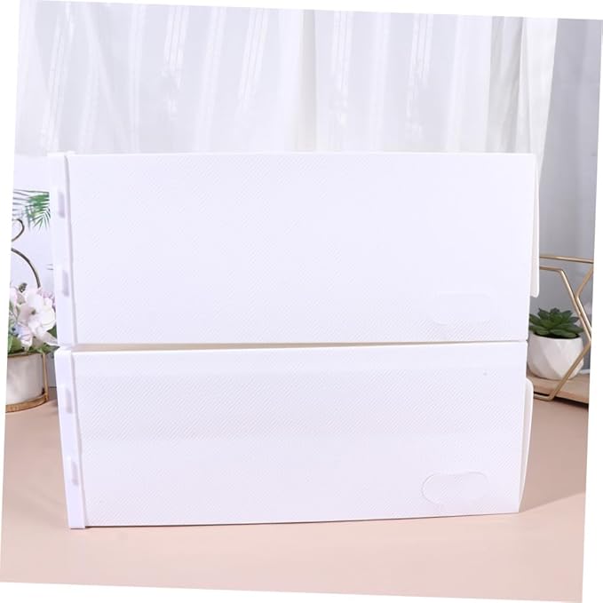 Healifty 6-Piece Thick Shoe Storage Boxes Drawer-Type Organizer for High Heels Sneakers and Boots Plastic Stackable Shoe Case for Closet and Entryway
