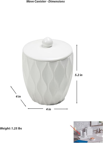 Wave White Canister