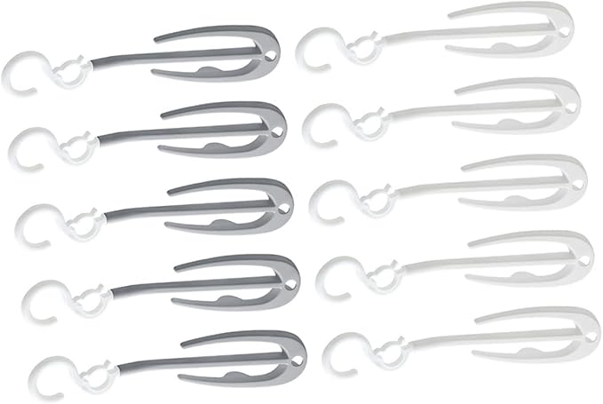 Happyyami 10pcs Double Hook Shoe Hanging Hooks Shoes Drying Rack for Door Storage Organizer Space-Saving Easy to Install Suitable for Laundry Room