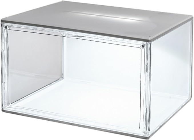 Clear View LED Illuminated Shoe Storage Box Design for Displaying Shoe Collections Domestic Settings Clear LED