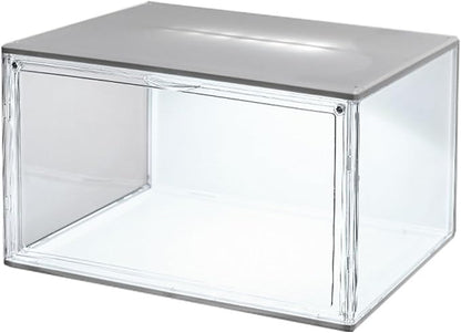 Clear View LED Illuminated Shoe Storage Box Design for Displaying Shoe Collections Domestic Settings Clear LED