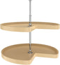 REV-A-SHELF Polymer Kidney-Shaped 2-Shelf Lazy Susans for Corner Base Cabinets