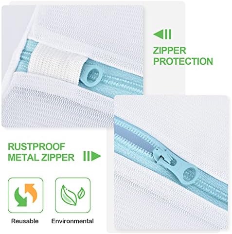 OTraki Large Mesh Washing Bag 43 x 35 Inch XXL Mesh Laundry Bag, Blue - Image 5