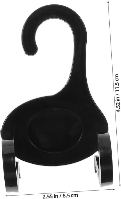 10pcs Slipper Hanger Hooks for Shoes Storage Vertical Shoe Display Organizer Space-Saving for Home Store Hotel Black Design