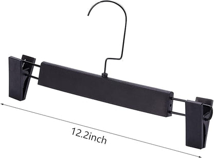 Plastic Pants Hangers, 10 Pcs Clothes Hangers, Clip Adjustable Multifunctional,Travel Laundry Hanging Clip for Shoe Hat Clothes Jeans
