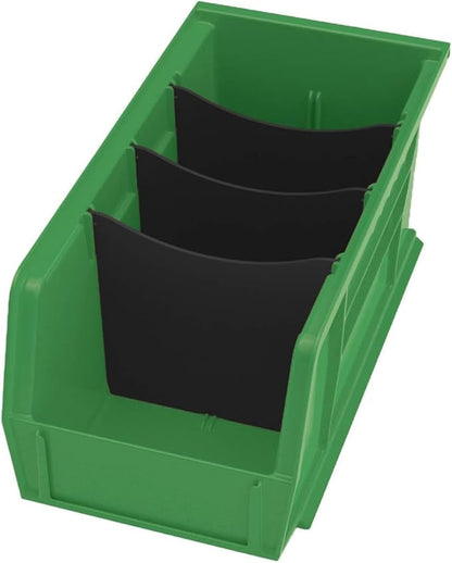 Akro-Mils 30230 AkroBins Plastic Storage Bins, Space-Saving Stackable Bins for Garage, Pantry, Craft Organization, 11" x 5" x 5", Green, 12-Pack